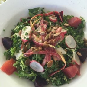 Gluten-free kale salad from Artisan at The Delamar